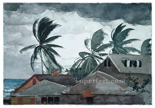 Huracán Bahamas Winslow Homer acuarela Pintura al óleo